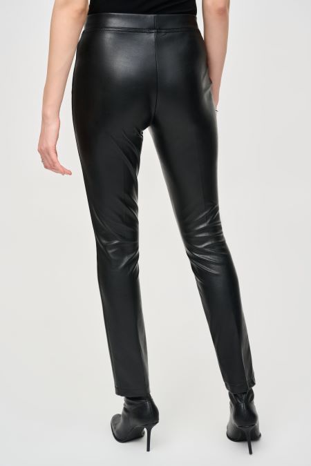 Joseph 243220 Bonded Leatherette Slim Fit Pants, Size/Color: 4/BLACK
