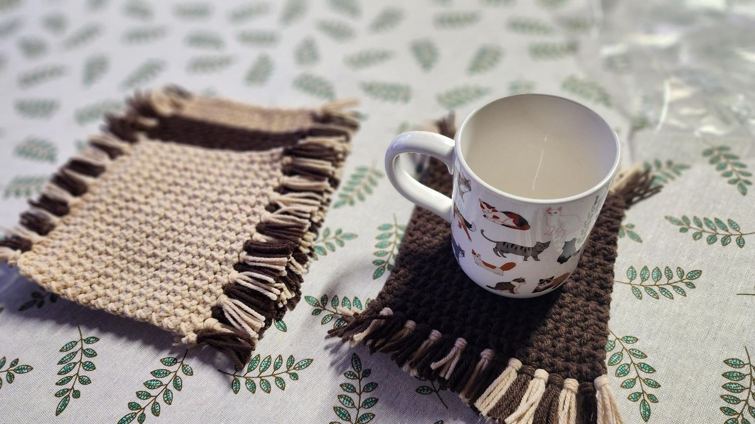 Christmas Crocheted coasters set of 4