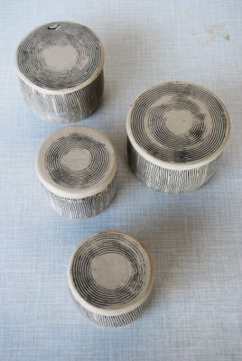 Striped Butter Canister small