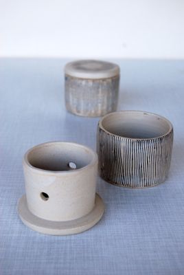 Striped Butter Canister small