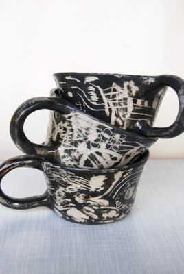 Set of Mugs with tracks
