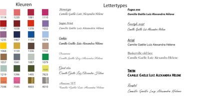 LETTERTYPE - KLEUREN