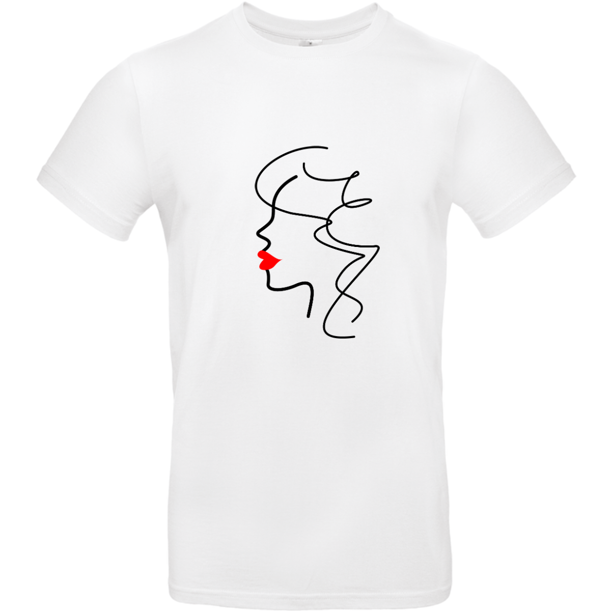 T-shirt - Girl with red lips ( groot )