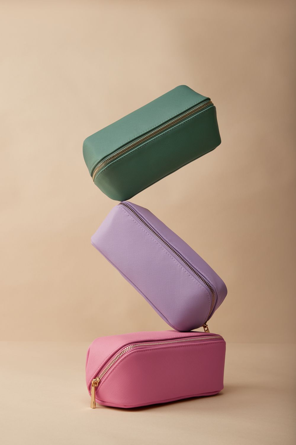 Leder toilet/accessoires tas mini