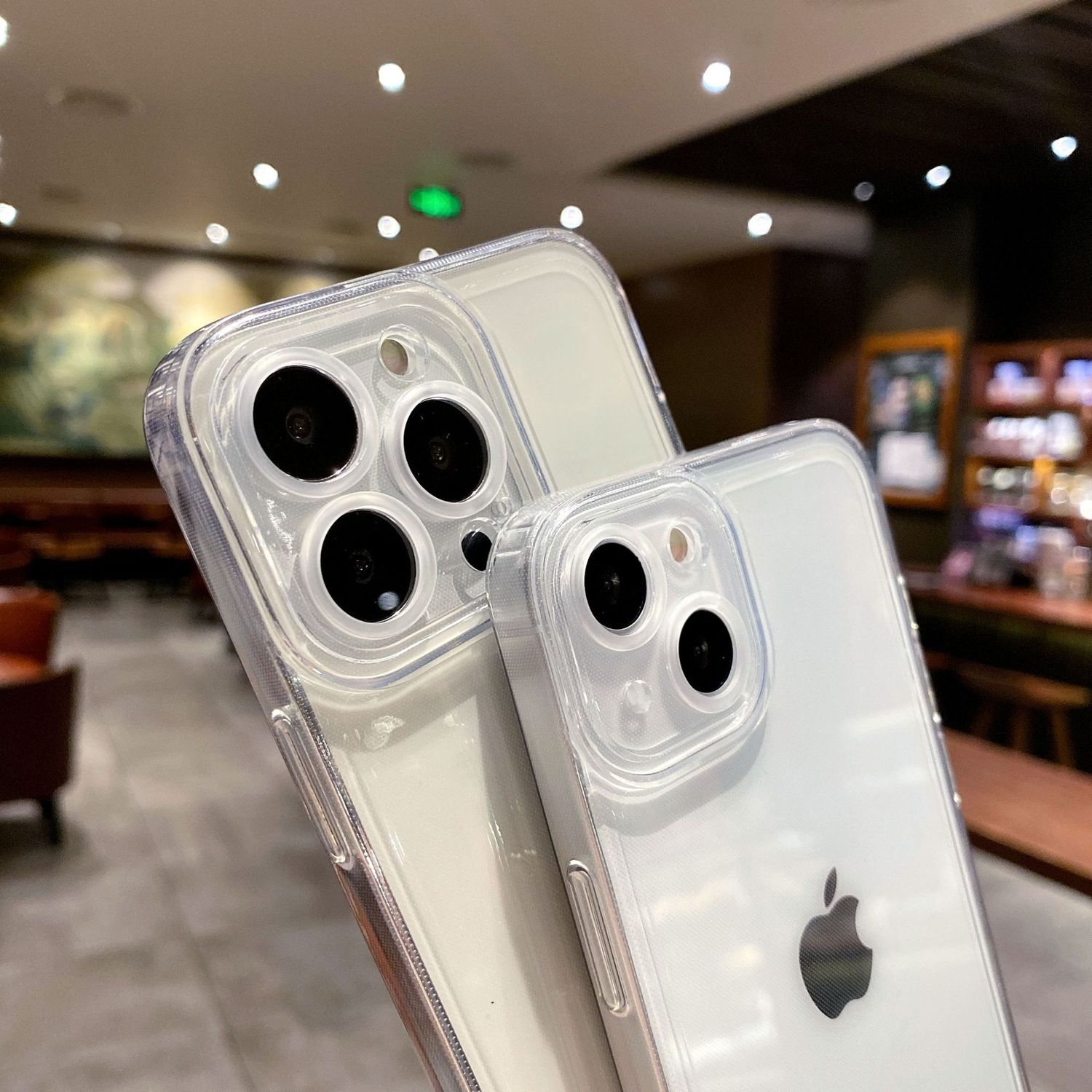 Transparent Straight Edge Phone Case For Apple 15/13ProMax