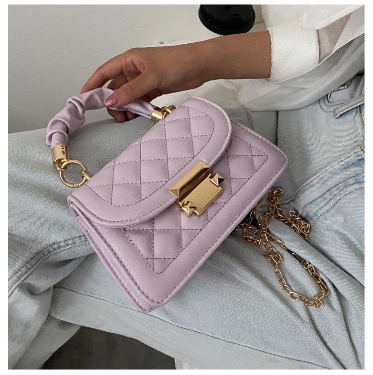 Women&#39;s Bag 2024  Fashion Chain Crossbody Portable Small Square Bag