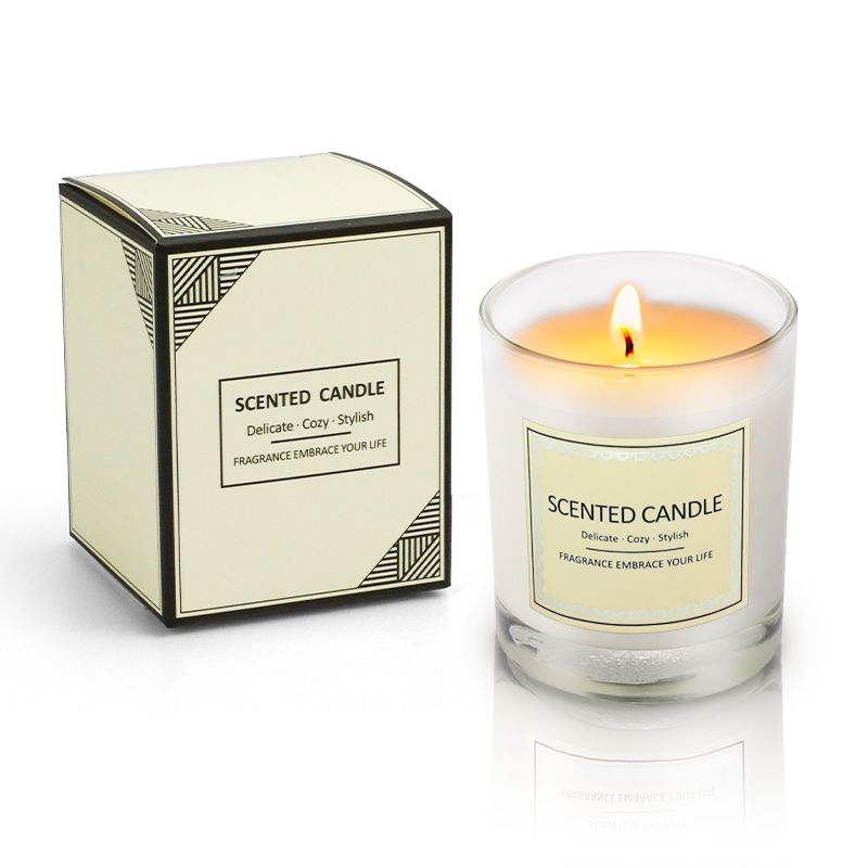 Fragrance Aromatherapy Small Glass Cup 5*6 Cup Handmade Soy Wax Candle