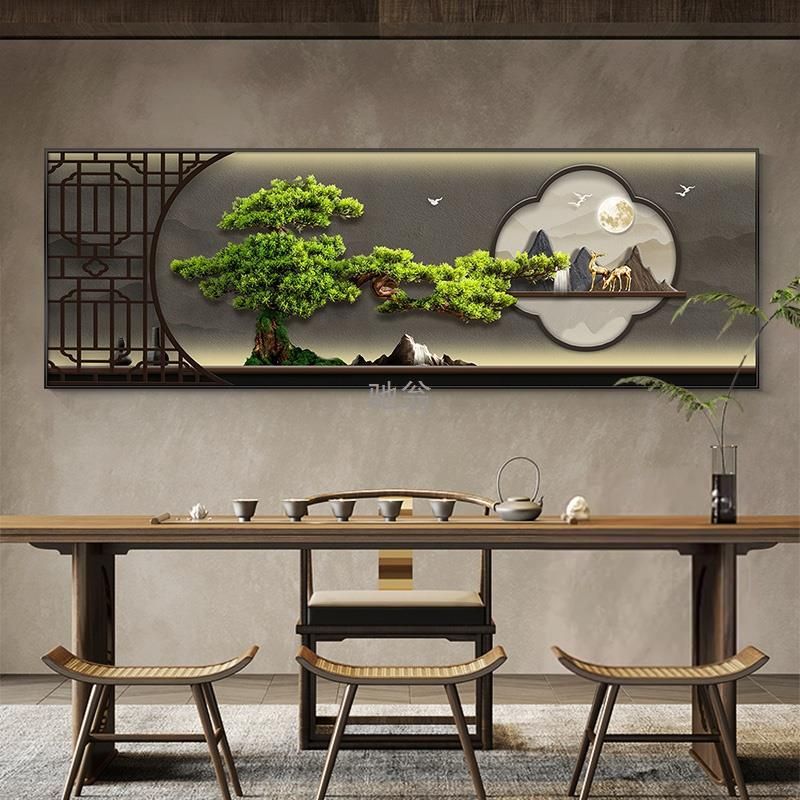 CY Welcome Pine New Style Living Room Decorative Wall Hanging Painting Study Zen Mountain