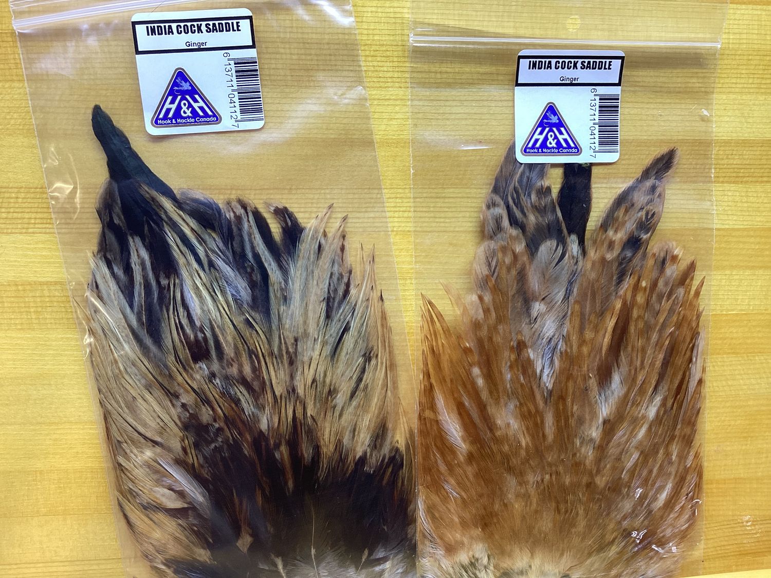Hook&amp;Hackle India Cock Saddle Hackle (Ginger)