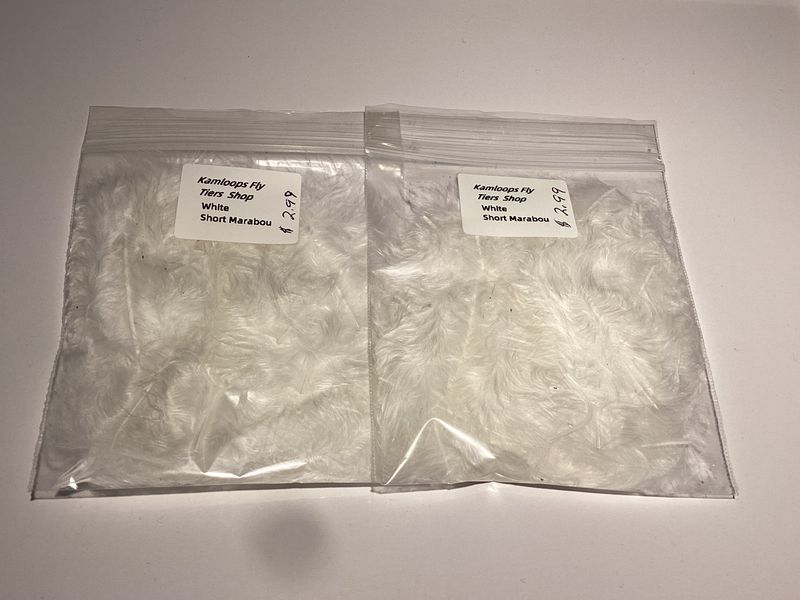 Marabou White Short 1”approx.