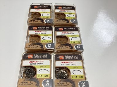Mustad Curved and Offset Caddis Hooks