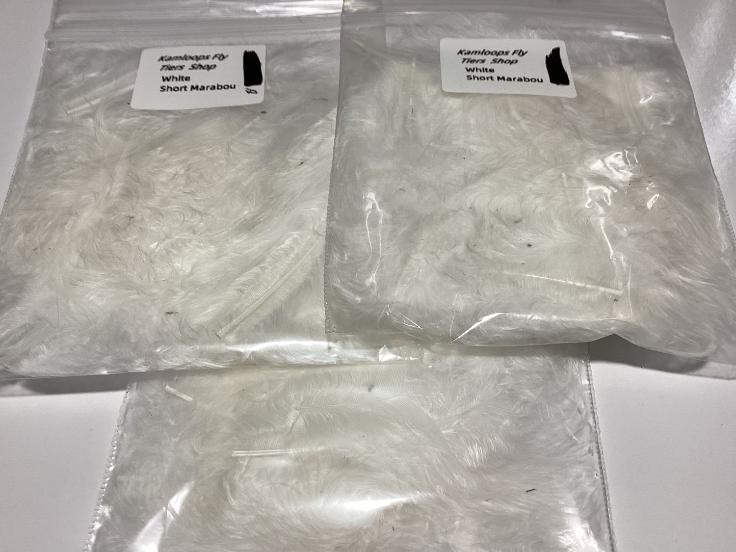 Marabou Natural White Short 1”approx.