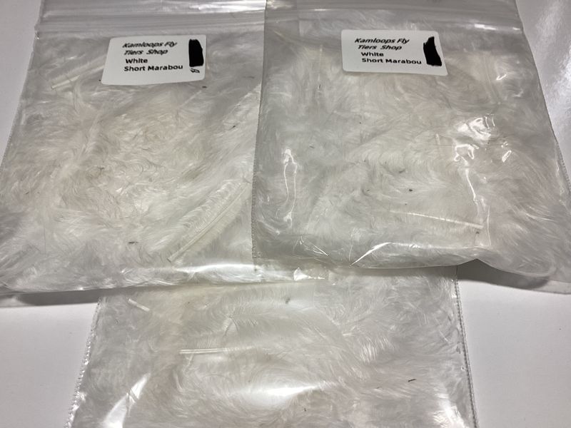 Marabou Natural White Short 1”approx.