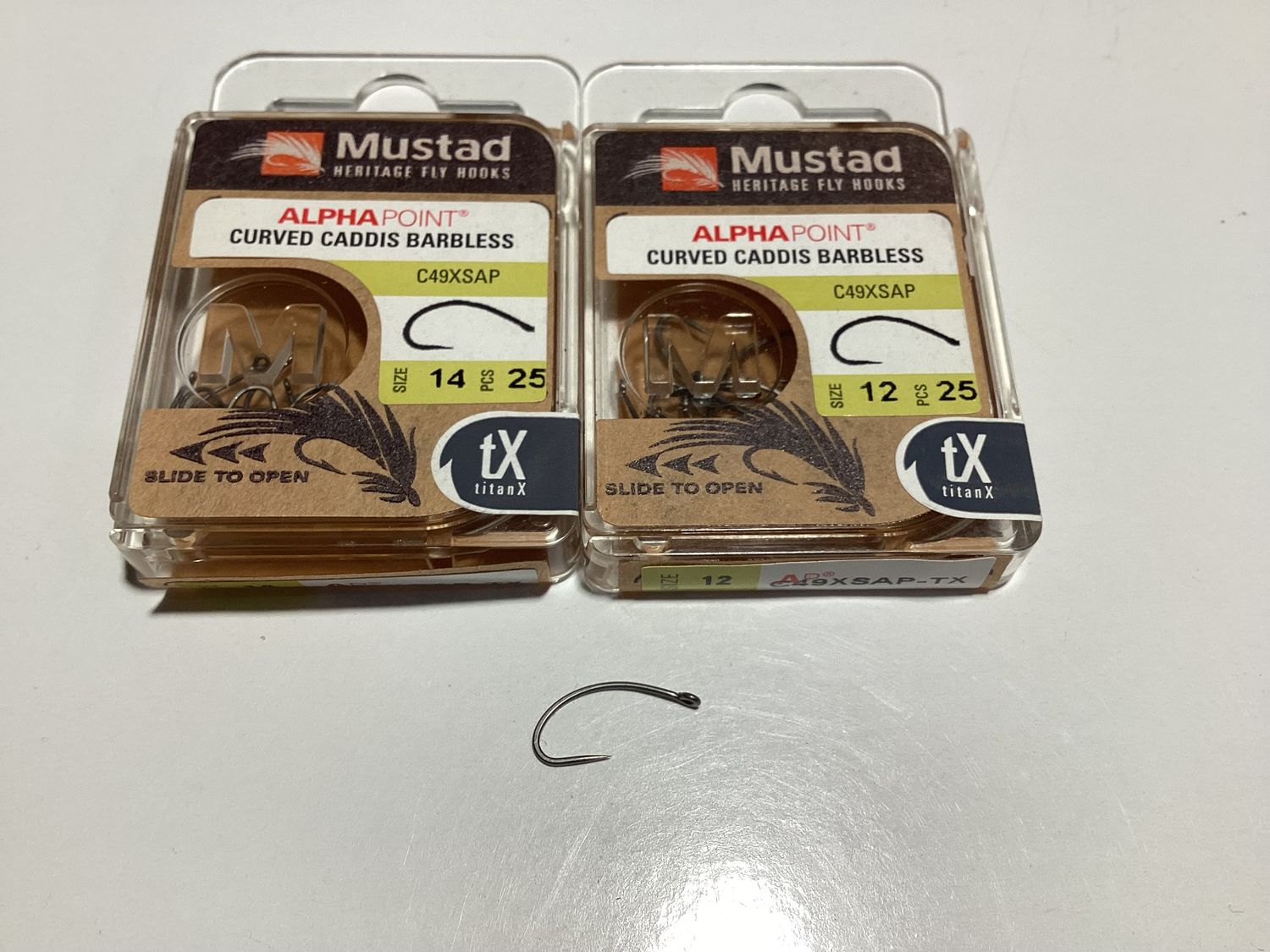 Mustad Barbless Curved Caddis Hook