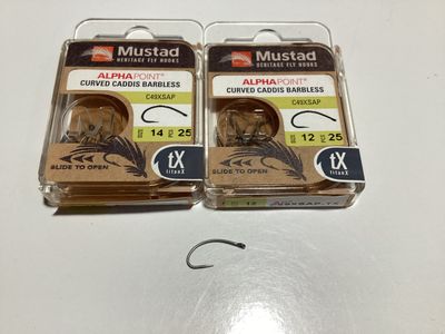 Mustad Barbless Curved Caddis Hook