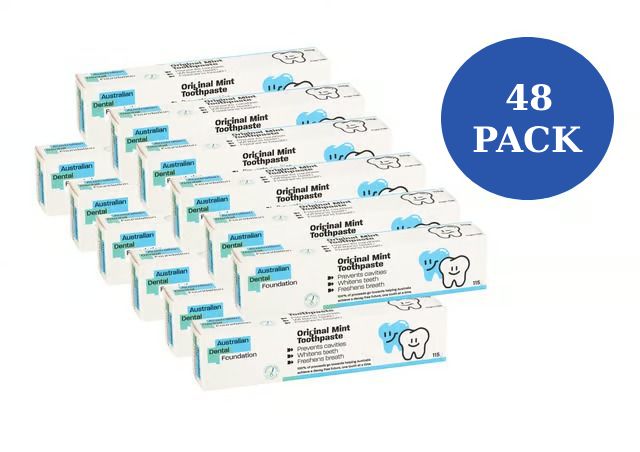 ADF Toothpaste 6+ years, Original Mint with Fluoride ,115g Tube - Box 12x4