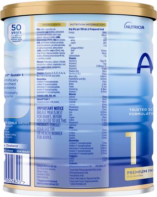 Aptamil Gold+ 1 Baby Infant Formula From Birth To 6 Months (900g)