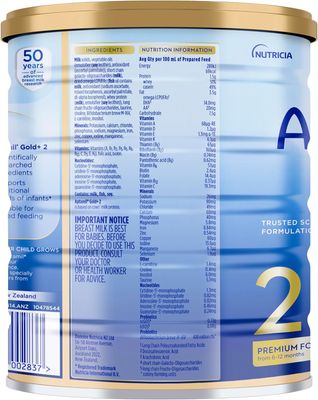 Aptamil Gold+ 2 Baby Follow-on Formula From 6 To 12 Months (900g)