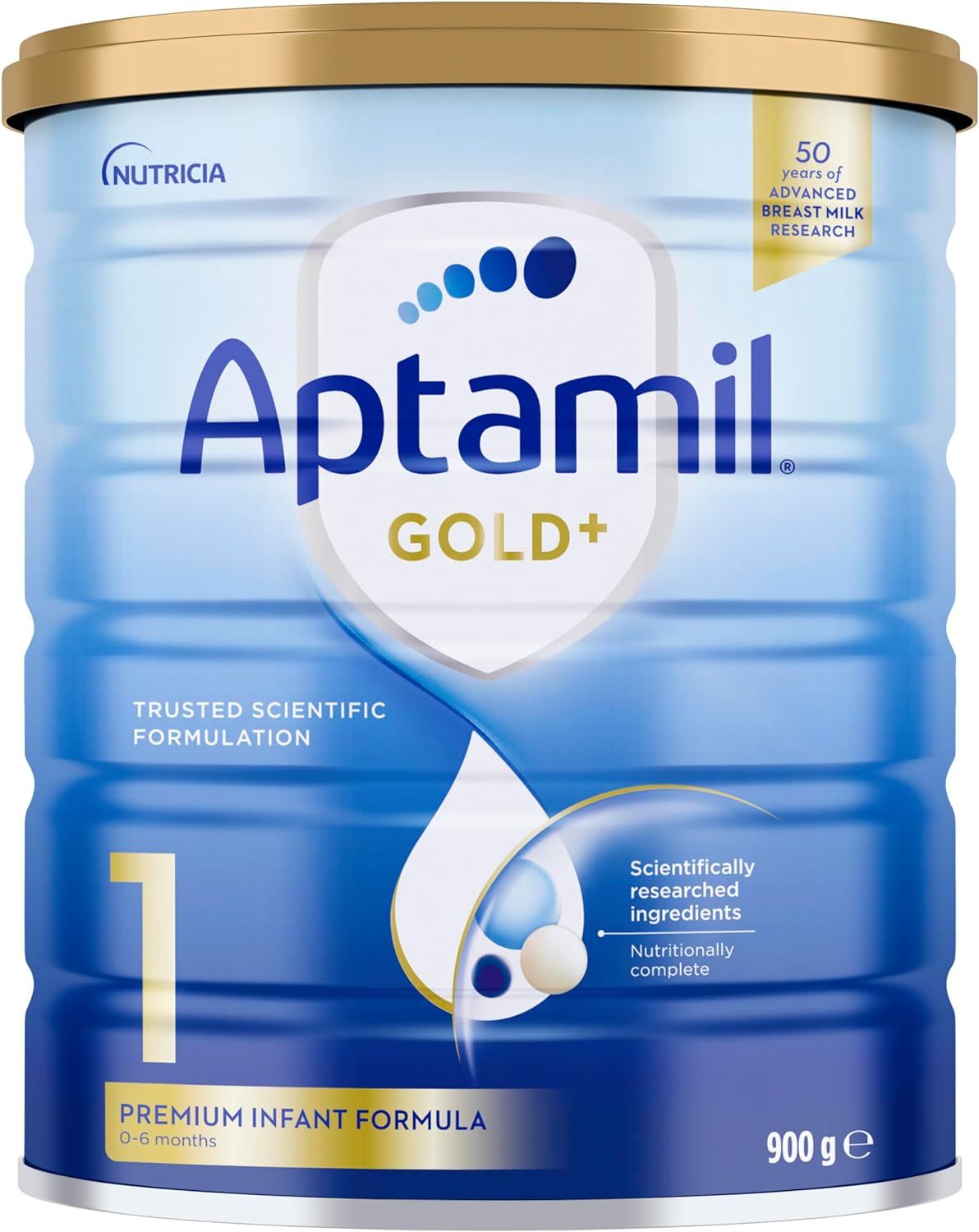 Aptamil Gold+ 1 Baby Infant Formula From Birth To 6 Months 900g