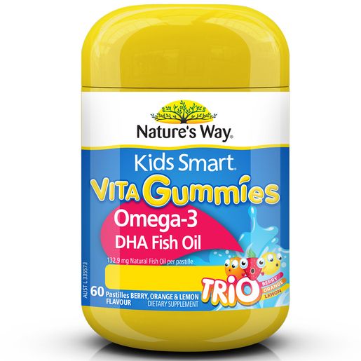 Nature&#39;s Way Kids Smart Omega-3 DHA Fish Oil (60 Pastilles)