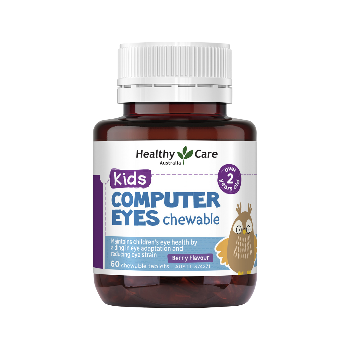 Healthy Care Kids Computer Eyes Berry Flavour Chewable (60 Tablets)