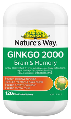 Nature&#39;s Way Ginkgo Biloba 2000mg (120 Tablets)