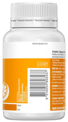 Healthy Care Vitamin C 250mg Chewable (150 Tablets) (Exp: 10/2025)