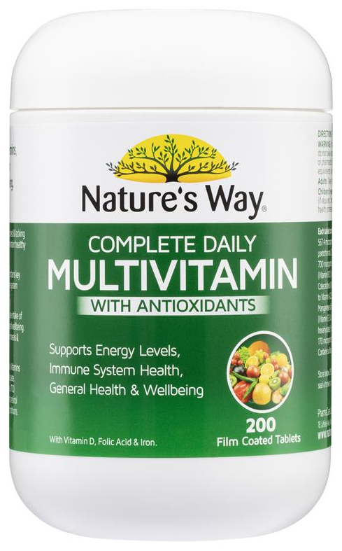 Nature&#39;s Way Complete Daily Multivitamin With Antioxidants (200 Tablets)