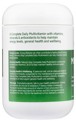 Nature's Way Complete Daily Multivitamin With Antioxidants (200 Tablets)