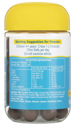 Nature's Way Kids Smart Probiotic Choc Balls (50 Pcs)