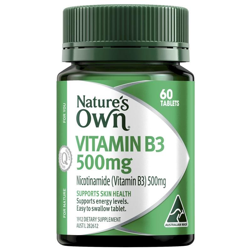 Nature&#39;s Own Vitamin B3 500 mg (60 Tablets)