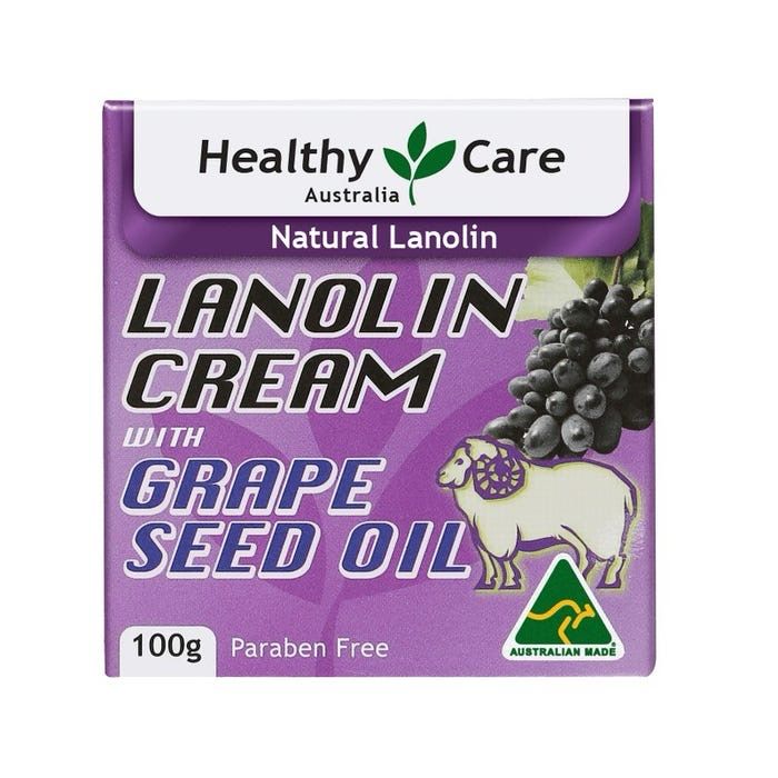 Healthy Care Lanolin Cream with Grape Seed Oil 100g
