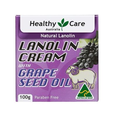 Healthy Care Lanolin Cream with Grape Seed Oil 100g