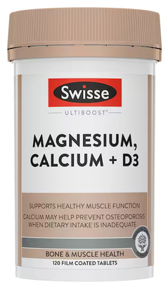 Swisse Ultiboost Magnesium Calcium + D3 (120 Tablets)