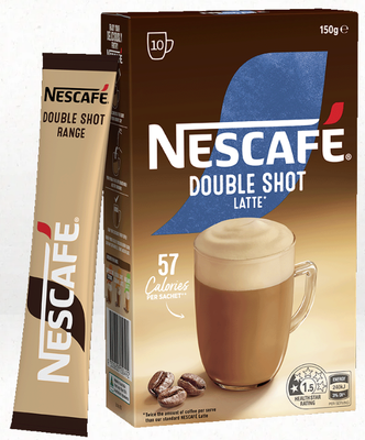 Nescafe Coffee Double Shot Latte 57 Calories (10 Sachets)