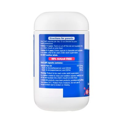 Nature's Way Kids Smart BURSTS Omega3+DHA+Fish Oil (180 Capsules) (Exp: 11/2028)