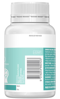 Healthy Care Ginkgo Biloba 2000mg (100 Capsules)