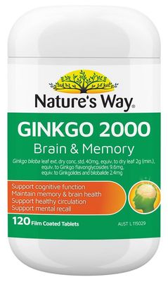 Nature's Way Ginkgo Biloba 2000mg (120 Tablets) (Exp: 09/2028)