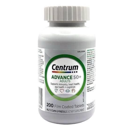 Centrum Advance 50+ Adults Multivitamin (200 Tablets)
