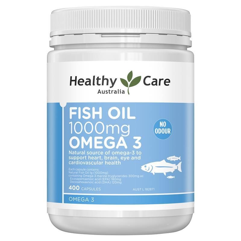 Healthy Care Fish Oil 1000mg (400 Tablets) exp 2028