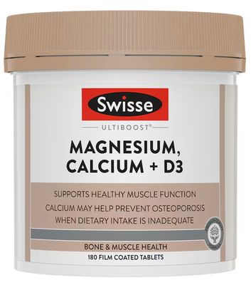 Swisse Ultiboost Magnesium Calcium + D3 (180 Tablets)