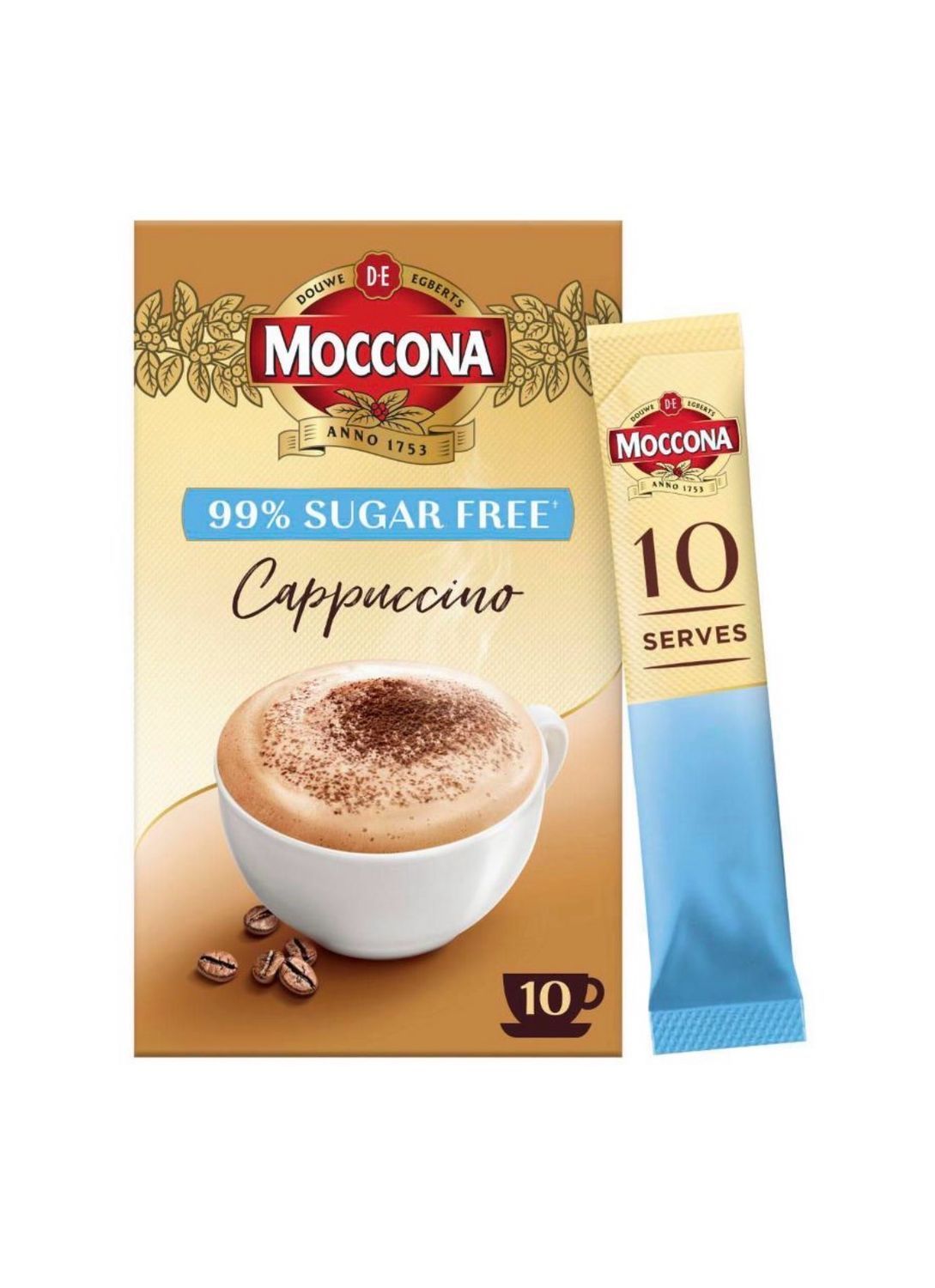 Moccona 99% Sugar Free Cappuccino (10 Sachets) (Exp: 09/2027)