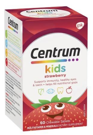 Centrum Kids Multivitamin &amp; Minerals Strawberry (60 Tablets) (Exp: 02/2027)