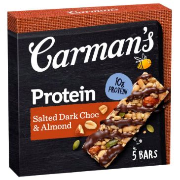 Carman’s Protein - Salted Dark Chocolate &amp; Almond 1 bar (40g) (Exp: 18/01/2027)