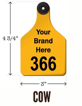 Ritchey Universal Large (Cow) Tags (4- 3/4" x 3")