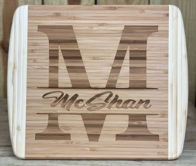 Monogrammed Bamboo Personalized Cutting Board