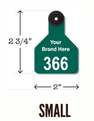 Ritchey Universal Small Cattle Tags (2-3/4" x 2")