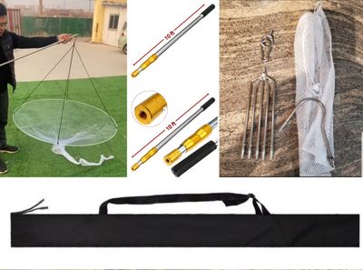 Ballyhoo Hoop Net Universal Telescopic 10ft Pole with Accessories &amp; Carrying Bag