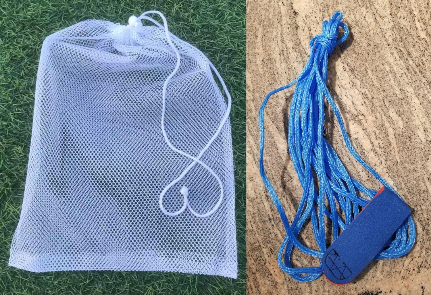 10 Count Nylon Chum Bag Set – 15" x 12" with 20 ft Drop Rope (Heavy Duty Mesh)