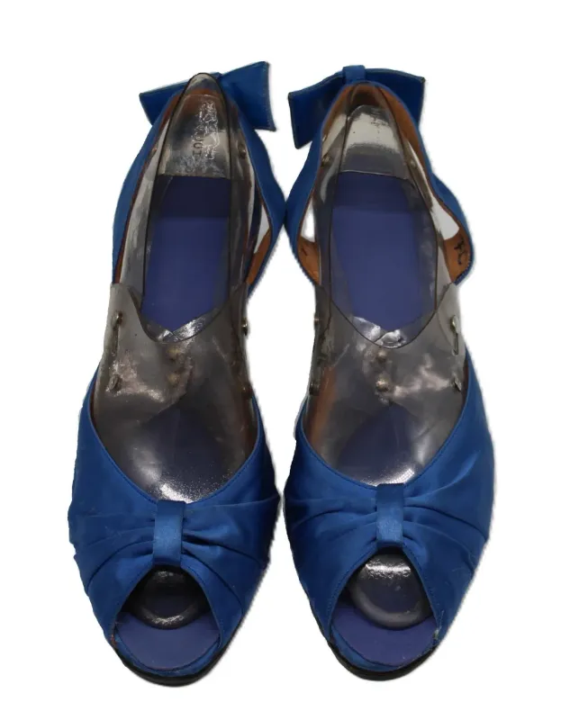 Sandali raso blu